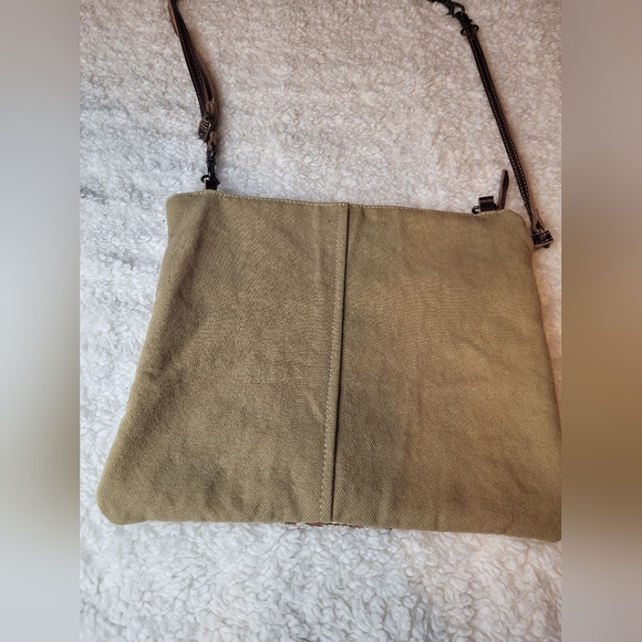 MYRA BAG IN COTTON AND LEATHER MADE IN INDIA COUNTRY WESTERN COWGIRL VIBE - Picture 4 of 13